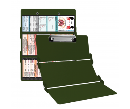 WhiteCoat Clipboard® Trifold - Army Green Respiratory Therapy Edition